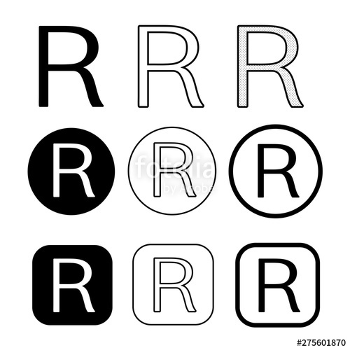 500x500 Registered Trademark Icon Symbol Sign Stock Image And Royalty