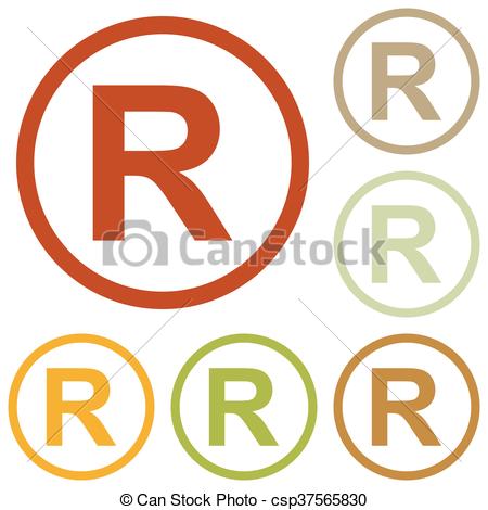 450x470 Registered Trademark Sign Colorful Autumn Set Of Icons Vectors