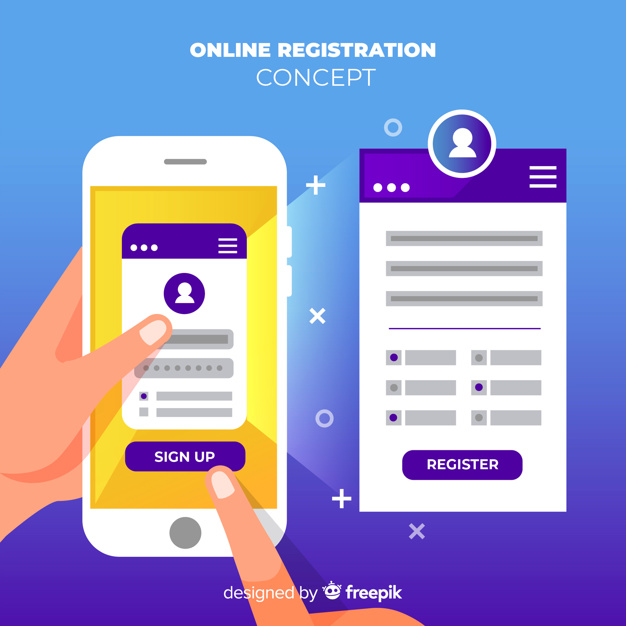 626x626 Online Registration Vector Free Download