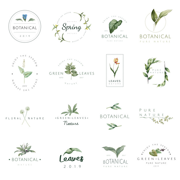 626x626 Set Of Nature And Plant Logo Vector Free Download