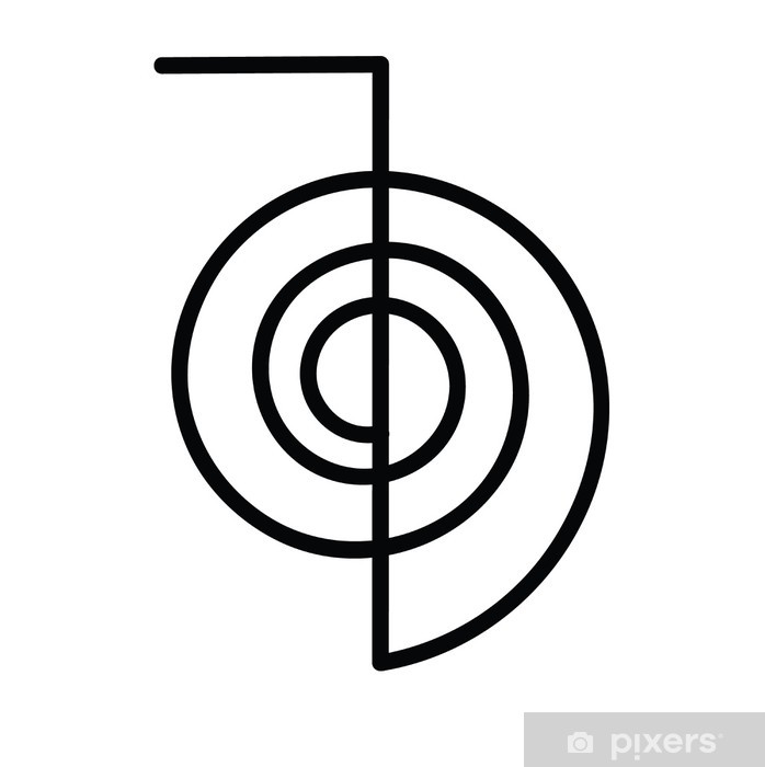 698x700 Vector Of Reiki Symbol Chokurei Cho Ku Rei Wall Mural Pixers