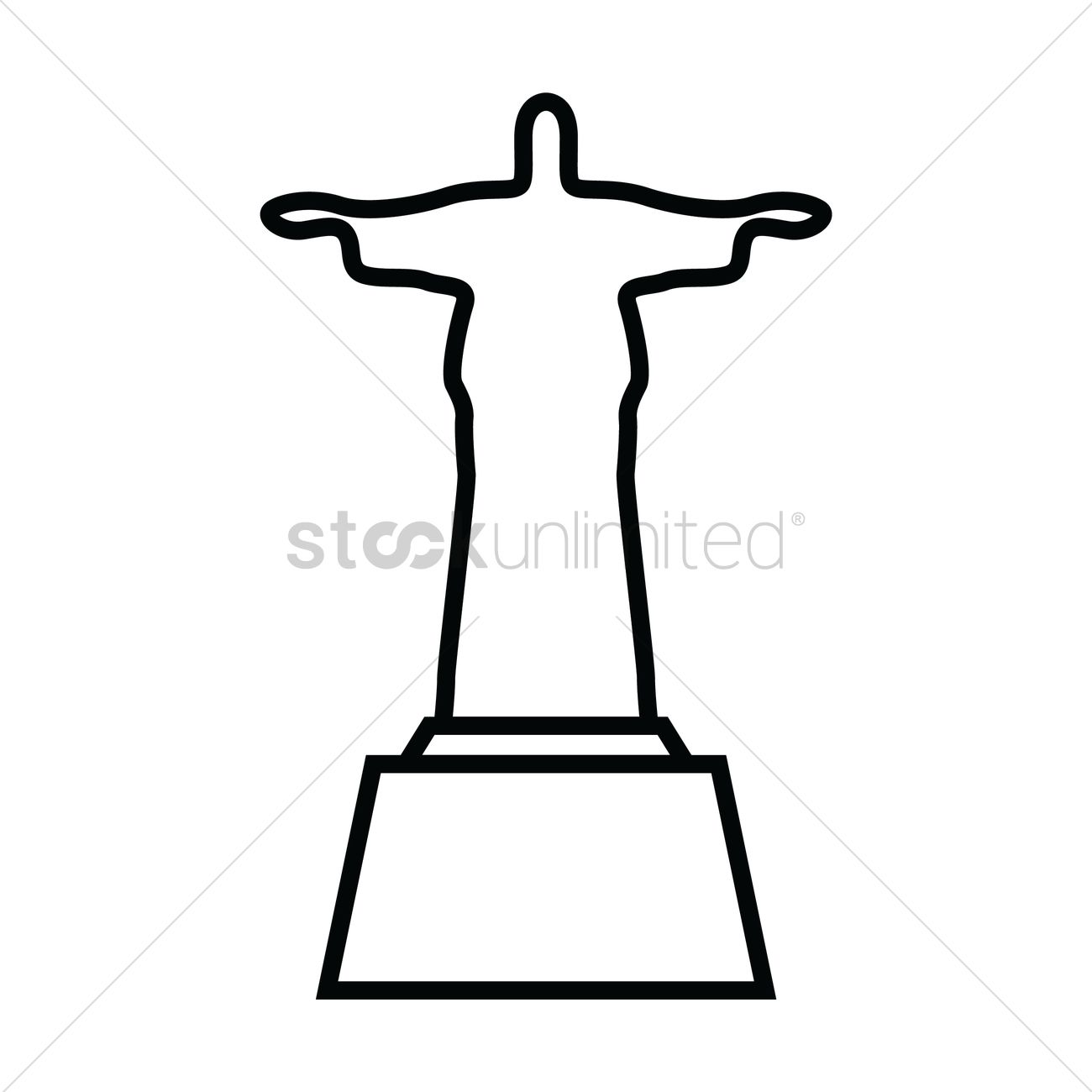 1300x1300 Cristo Rei Lisbon Vector Image