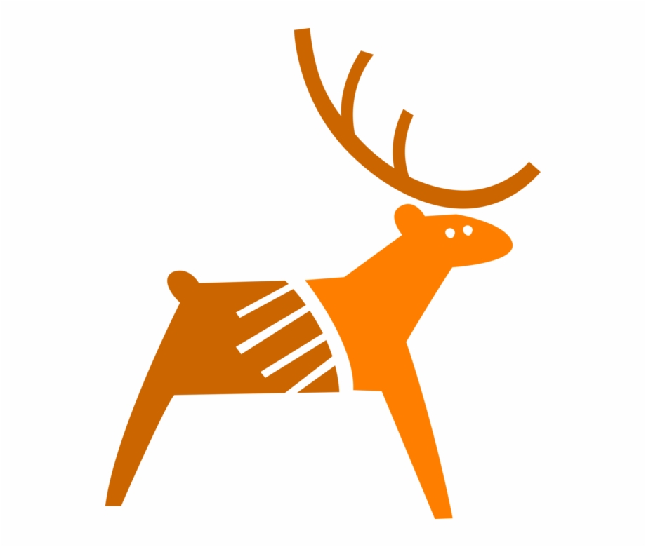 920x780 Christmas Reindeer With Antlers Vector Image Illustration Free Png