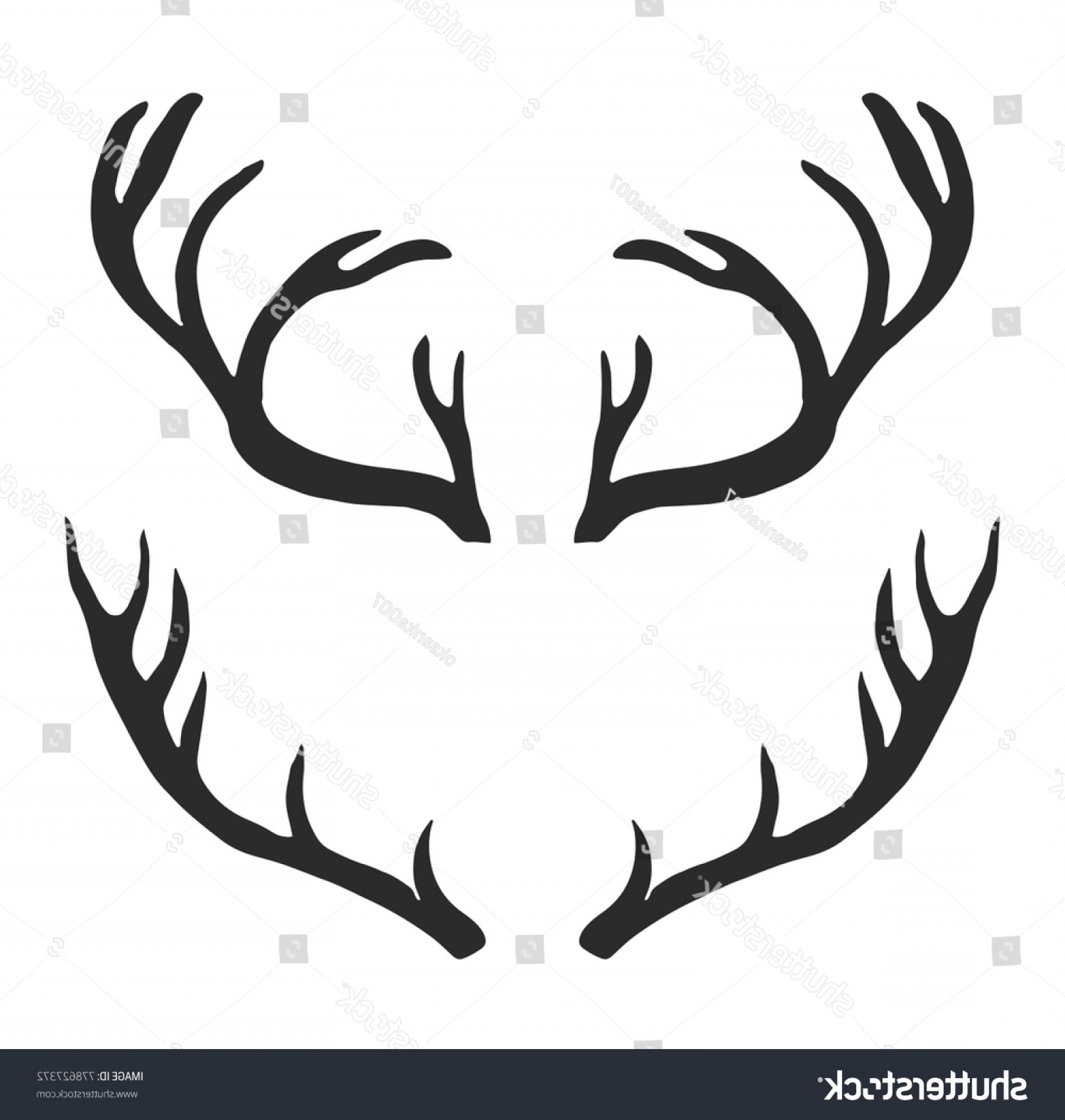 1800x1894 Deer Reindeer Antlers Isolated Border Frame Soidergi
