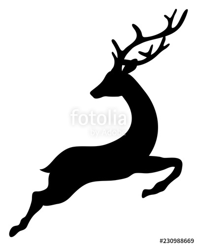 Flying Reindeer Silhouette Black Stock Image And Royalty Free 400x500 Flying Reindeer Silhouette Black Stock Image And Royalty Free