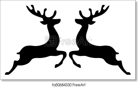 Free Art Print Of Reindeer Vector Reindeer Silhouette Freeart 560x355 Free Art Print Of Reindeer Vector Reindeer Silhouette Freeart