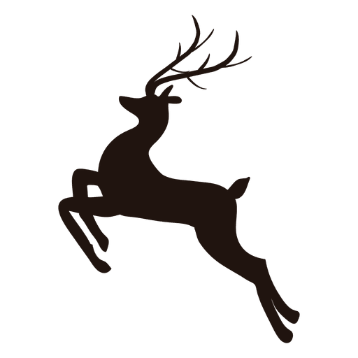 Reindeer Silhouette Jumping 512x512 Reindeer Silhouette Jumping