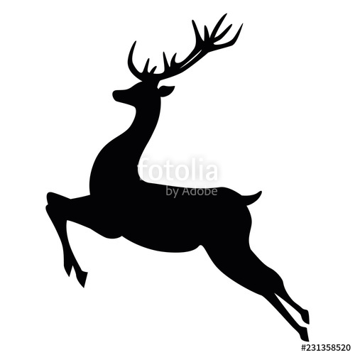 Reindeer Silhouette Vector at Vectorified.com | Collection of Reindeer ...