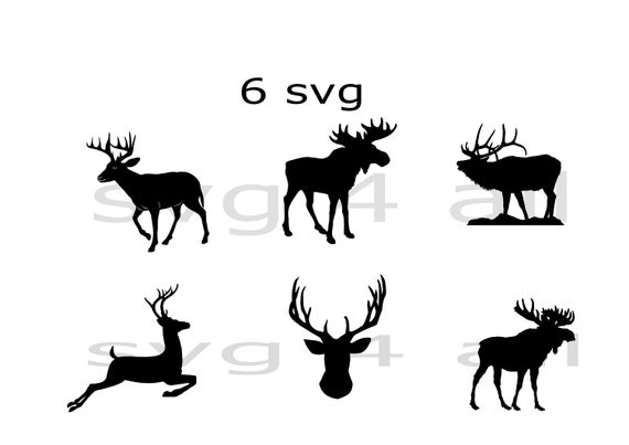 Reindeer Reindeers Drawing Caribou Vector Silhouette Etsy 570x403 Reindeer Reindeers Drawing Caribou Vector Silhouette Etsy