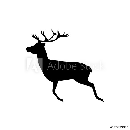 Reindeer Silhouette Vector at Vectorified.com | Collection of Reindeer ...