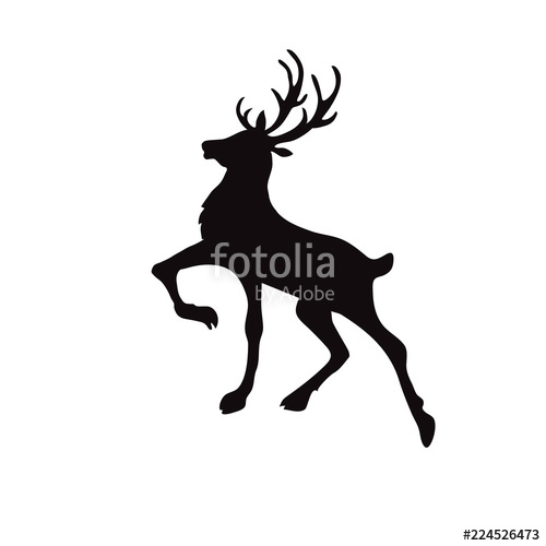 Christmas Reindeer Silhouette Stock Image And Royalty Free Vector 500x500 Christmas Reindeer Silhouette Stock Image And Royalty Free Vector