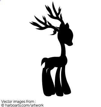Download Baby Reindeer Silhouette 335x355 Download Baby Reindeer Silhouette
