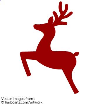 Download Jumping Reindeer Silhouette 335x355 Download Jumping Reindeer Silhouette