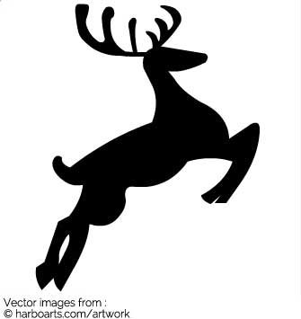 Download Reindeer Silhouette 335x355 Download Reindeer Silhouette