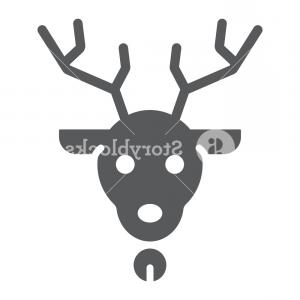 300x300 Christmas Deer Glyph Icon Christmas And Reindeer Rudolph Sign