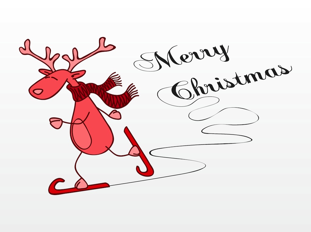 1024x765 Christmas Reindeer Vector Art Graphics