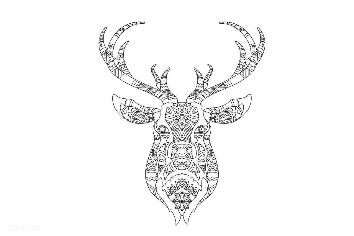 1200x799 Christmas Reindeer Vector Free Image