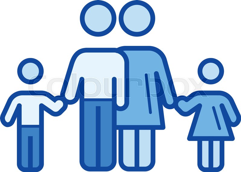 800x570 Family Relationship Vector Line Icon Stock Vector Colourbox