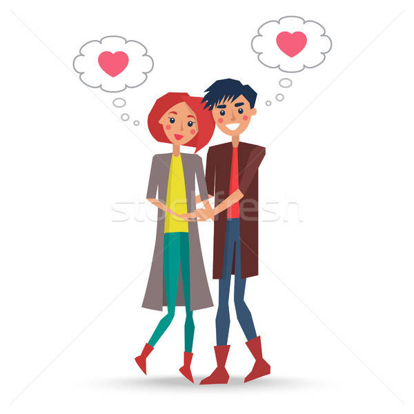 600x600 Lovers Dreaming About Eeternal Relationship Vector Vector