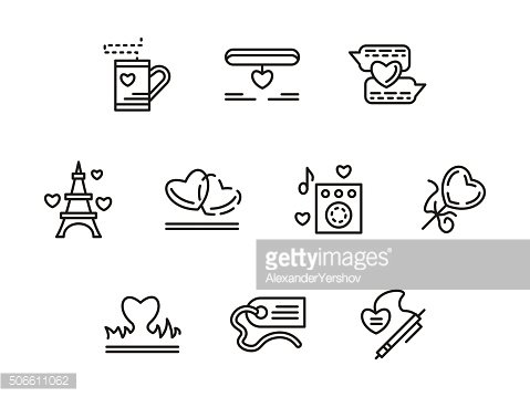 479x359 Simple Line Love Relationship Vector Icons Premium Clipart