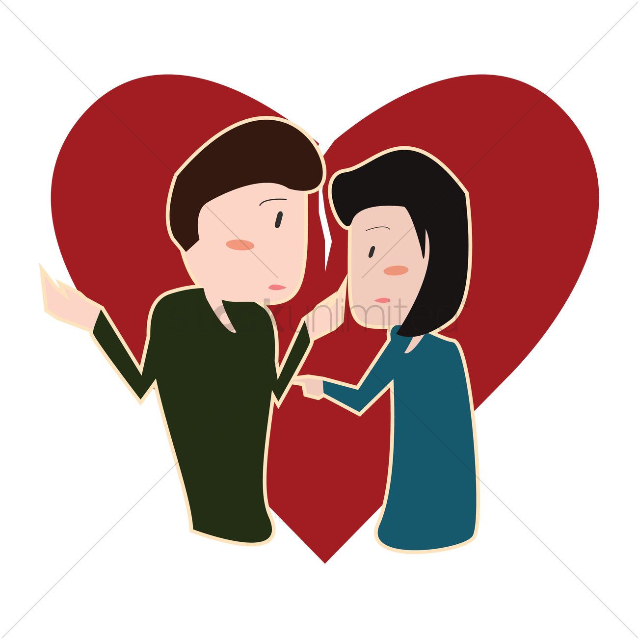 1300x1300 Couple In A Romantic Relationship Vector Image