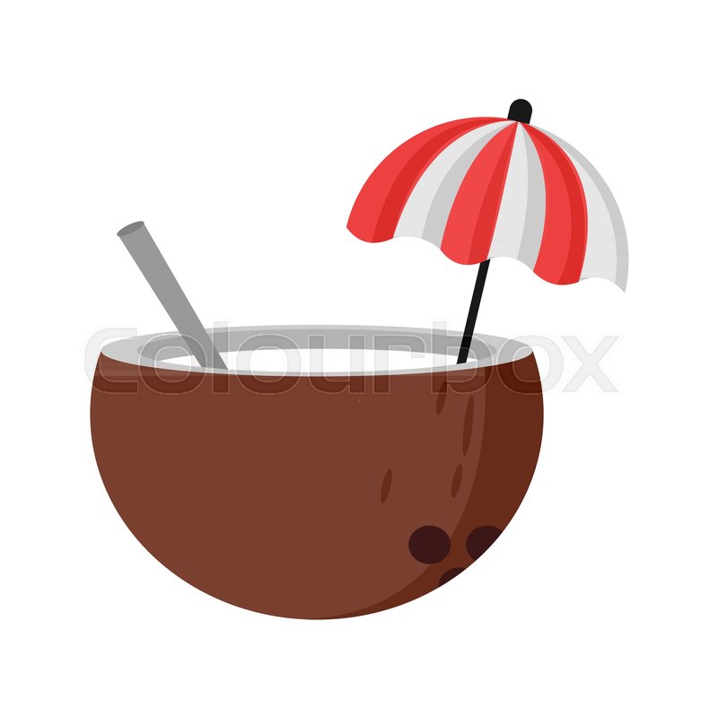 800x800 Summer Coconut Drink Relax Vector Stock Vector Colourbox