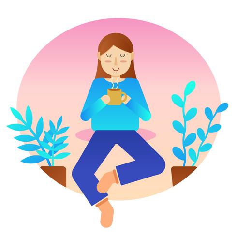 490x490 Women Feel Relax Vector