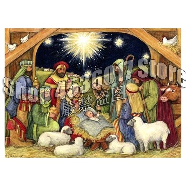 640x640 Religious Christmas Art Graphics Images Nativity Scene Art