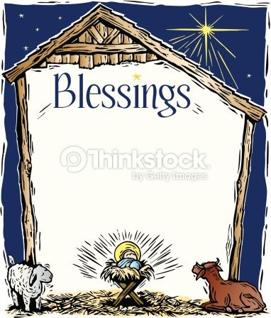 382x448 Border, Heading, Blessings, A Manger Frame Christmas Flyers