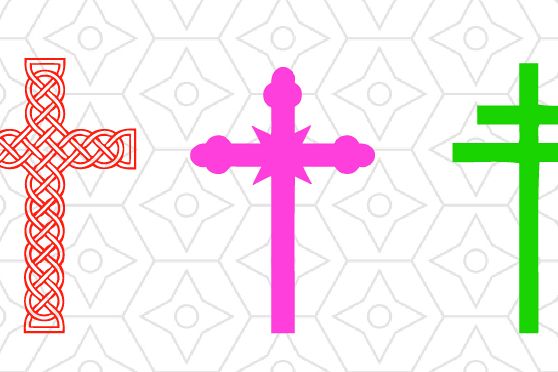 558x372 Religious Crosses Decals, Dxf, And Vector For Use