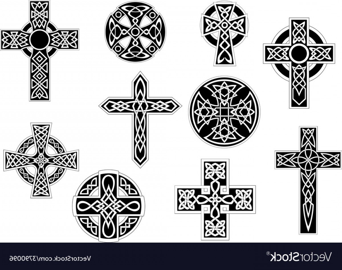 1200x945 Black And White Decorative Christian Crosses Vector Soidergi