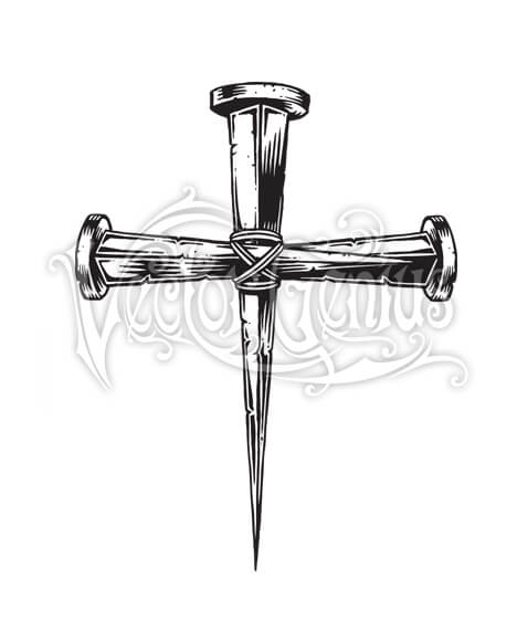 468x580 Cross Nail Christian Religious Clipart