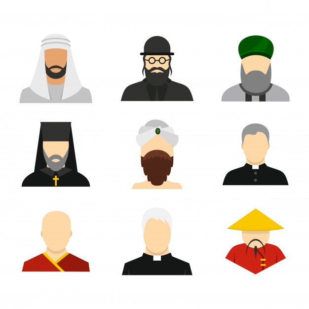 626x626 Religious People Icon Set Flat Set Of Religious People Vector