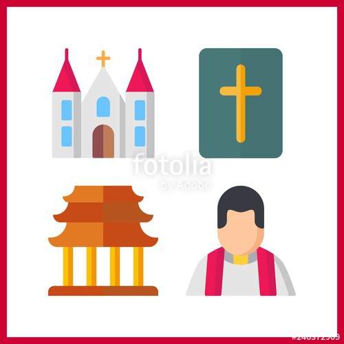 500x500 Christ Icon Vector Illustration Christ Set Religious