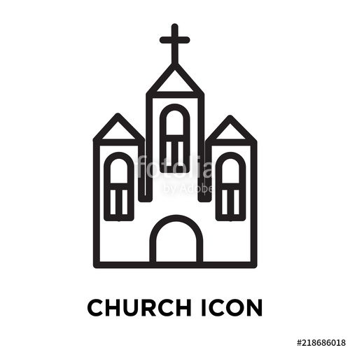 500x500 Church Icon On White Background Modern Icons Vector Illustration