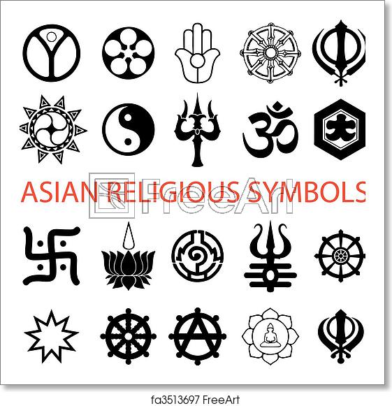 561x581 Free Art Print Of Various Religious Symbols Vector Various
