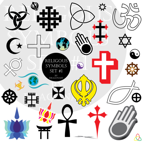 500x500 Religious Symbols Vector Set