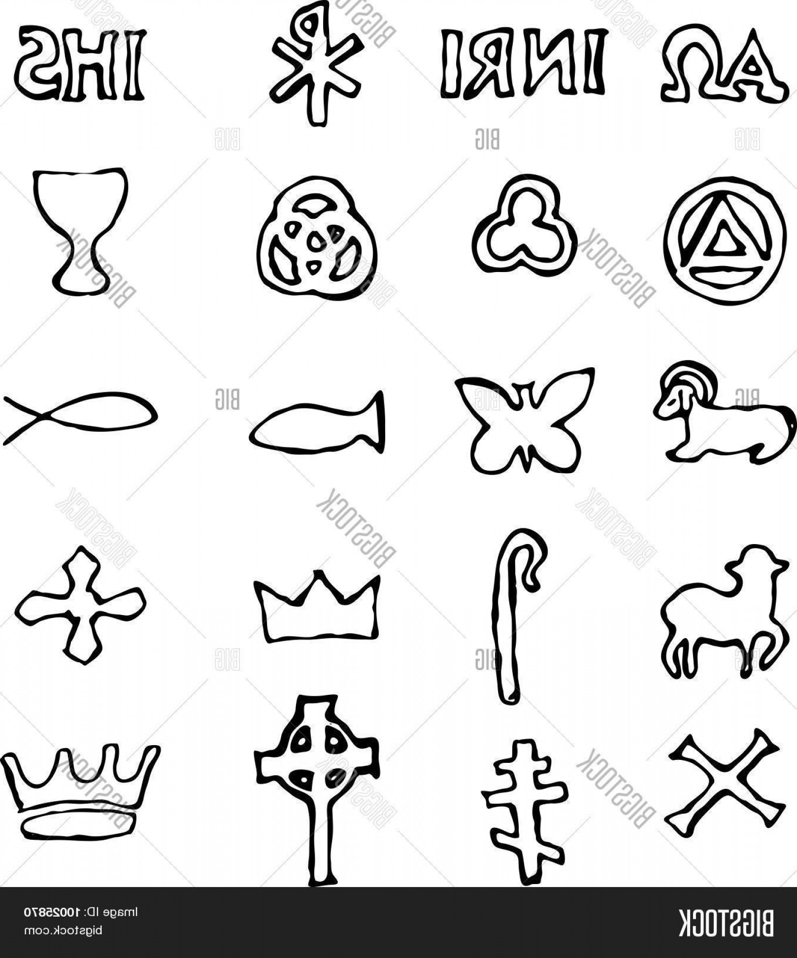 1618x1944 Stock Vector Set Various Religious Symbols Christian Geekchicpro