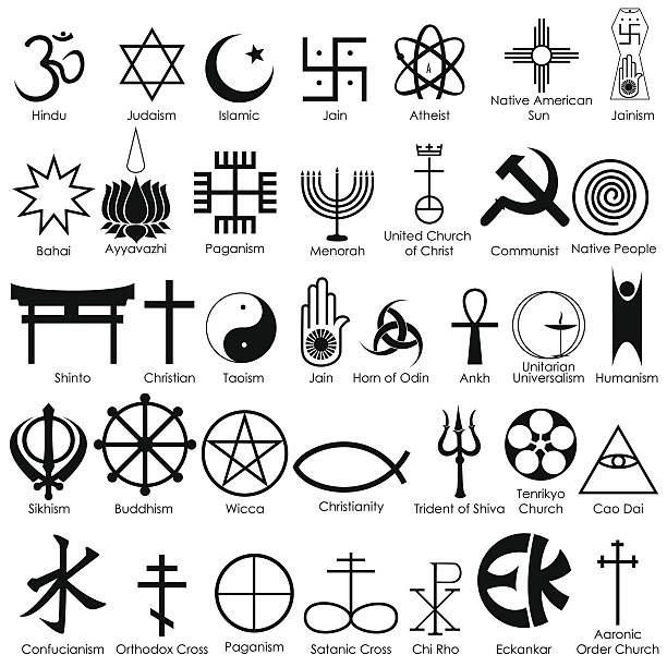 612x612 Easy To Edit Vector Illustration Of World Religious Symbol