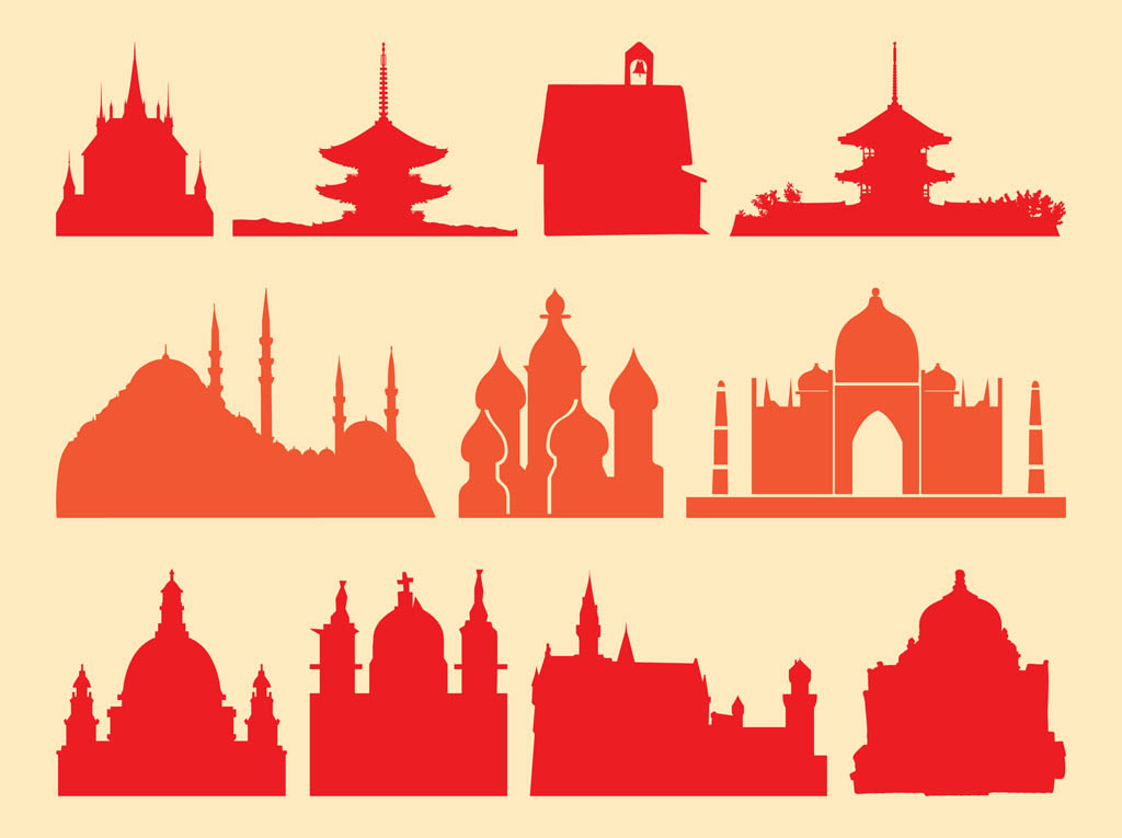 1024x765 Religious Buildings Vector Art Graphics