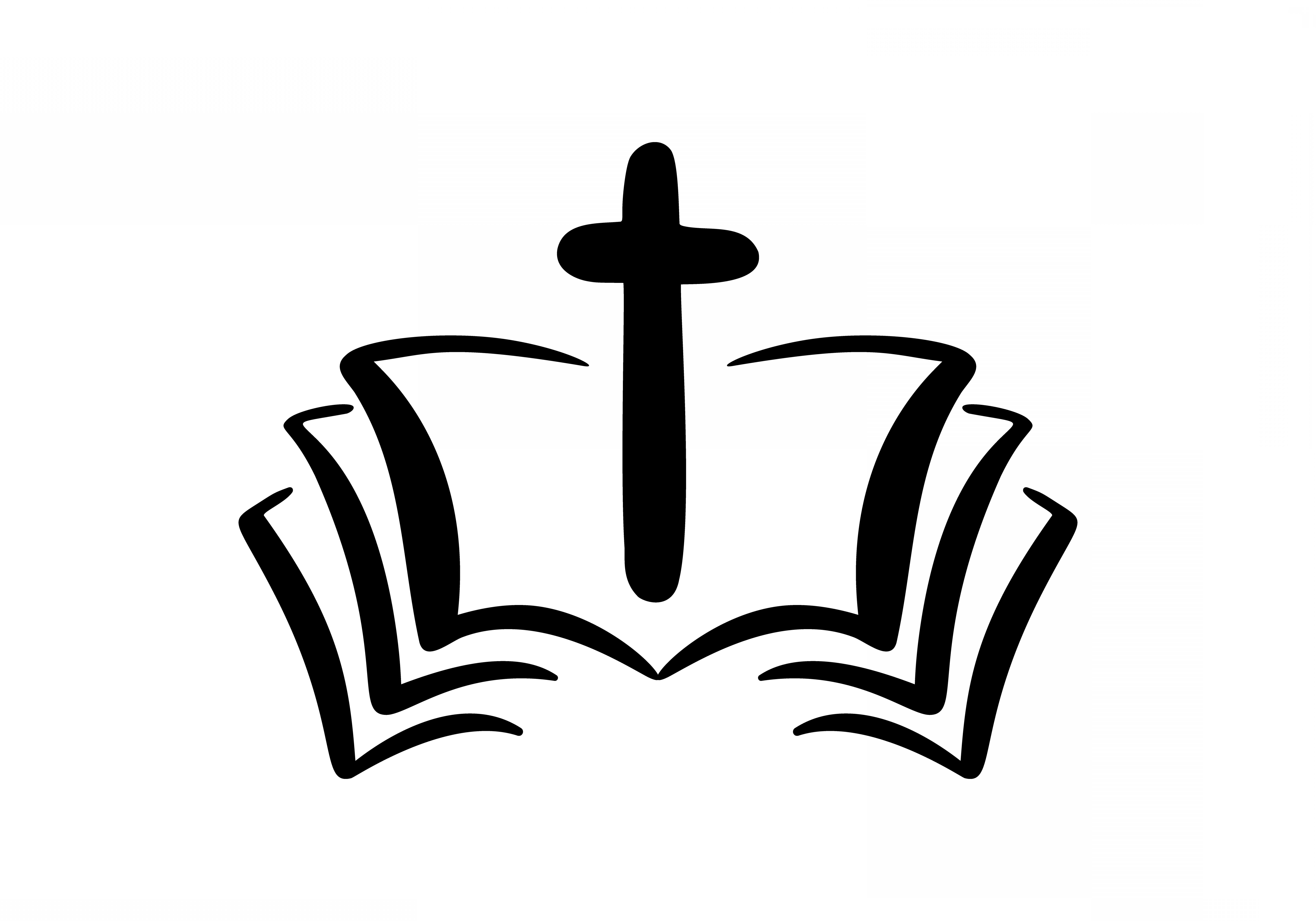 7200x5040 Vector Illustration Of Christian Logo Emblem With Cross And Holy