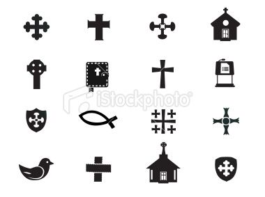 380x283 A Set Of Royalty Free Vector Icons Denoting The Christian Faith
