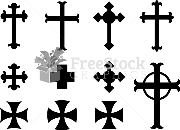 600x434 Free Crosses Religious Vector Image