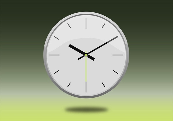 600x421 Reloj Clock Free Vector In Adobe Illustrator