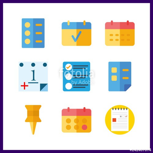 500x500 Reminder Icon Vector Illustration Reminder Set Note And Push