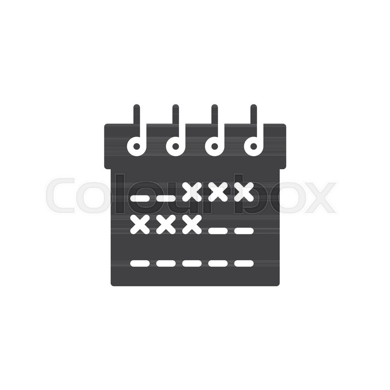 800x800 Calendar Reminder Icon Vector, Filled Stock Vector Colourbox