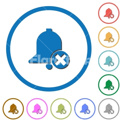 400x400 Cancel Reminder Icons With Shadows And Outlines