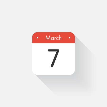 450x450 Calendar Icon With Long Shadow Flat Style Date,day And Month