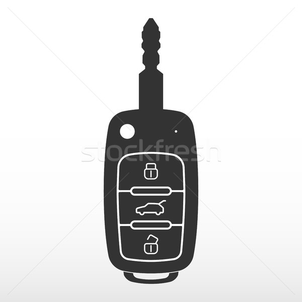600x600 Car Key With Remote Control Vector Illustration Uladzimir