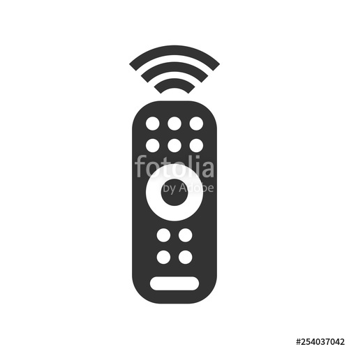 500x500 Remote Control Icon In Flat Style Infrared Controller Vector